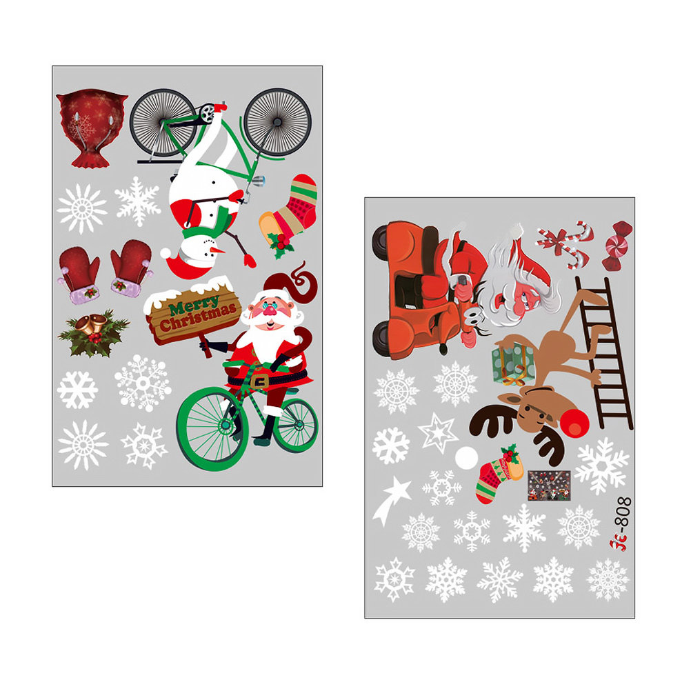 Snowflake Window Decal - Pencere Kış Çıkartması Sahne Tatil Dekorasyon