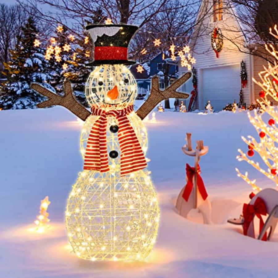 Christmas Lights Outdoor - Noel Dış Mekan Işıklı Kardan Adam