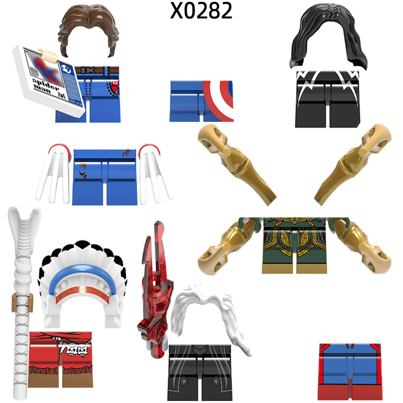 Lego Set Creator - Aksiyon figürleri kalkan değnek silahlar bacaklar