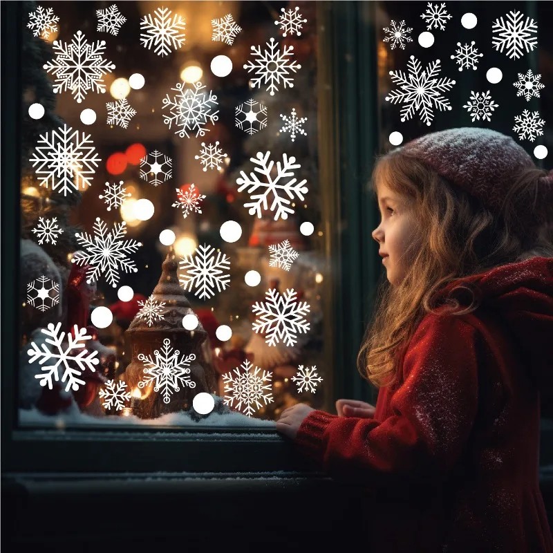 Noel pencere çıkartmaları, kar - Snowflake Window Decal incelemesi ve fiyatı
