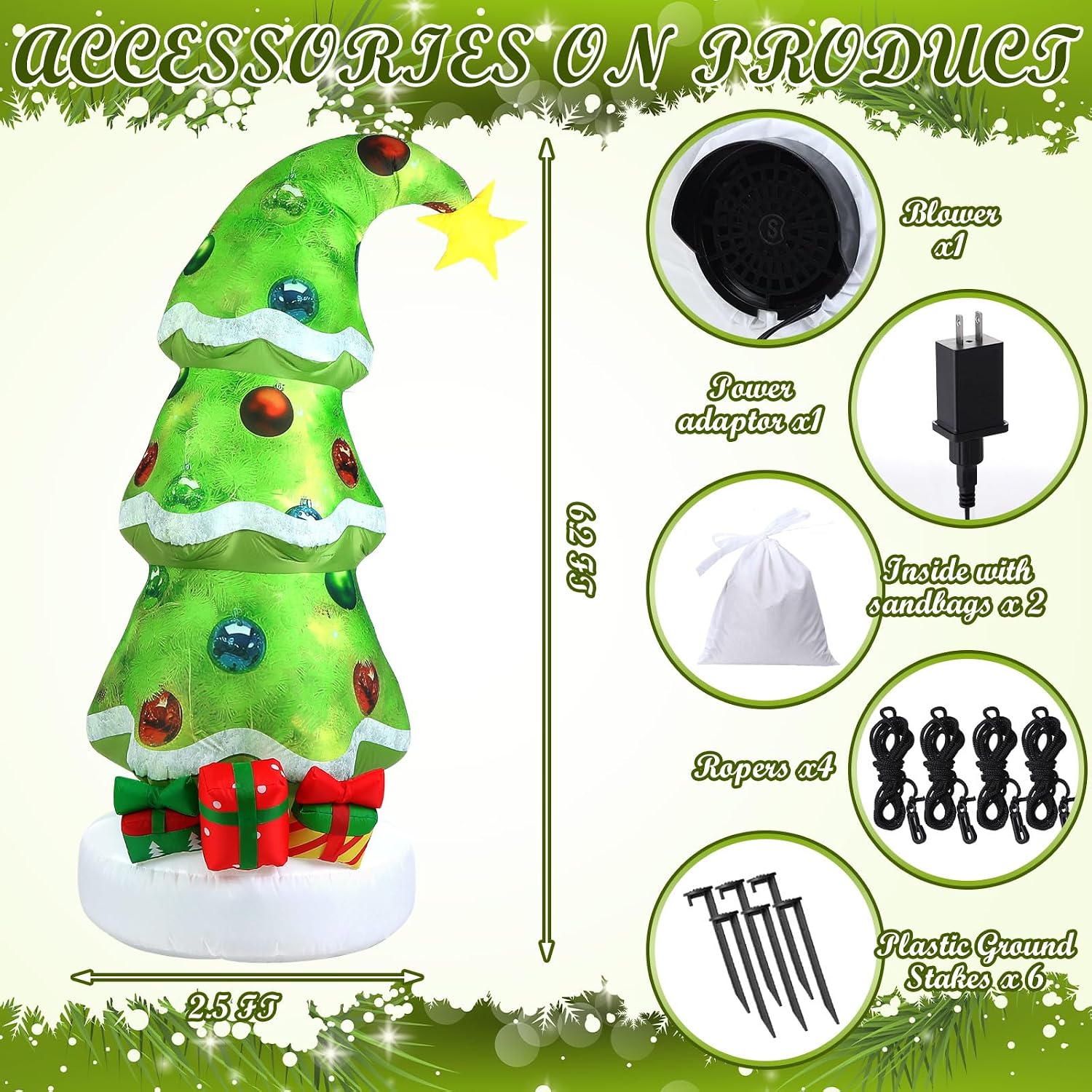 6.9ft Noel Dış Mekan Şişme Süs - Christmas Lights Outdoor incelemesi ve fiyatı